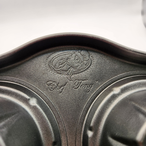 Chef Tony Grease Away Bacon Pan/6 Muffin Mini Bundt Nonstick Pan - Picture 3 of 3